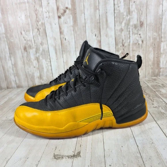 Air Jordan 12 Retro University Gold Black Yellow 130690-070 Mens Size 11.5